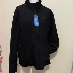 NWT Men’s Nautica Microfiber Black Lightweight Zip up jacket sz Lg